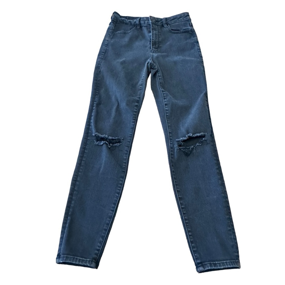 American Eagle Next Level Stretch High Rise Black Denim Jeans Women's Size 8
